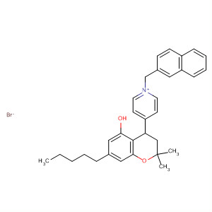 57645-21-3  Pyridinium,4-(3,4-dihydro-5-hydroxy-2,2-dimethyl-7-pentyl-2H-1-benzopyran-4-yl)-1-(2-naphthalenylmethyl)-, bromide
