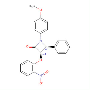 544467-22-3  2-Azetidinone, 1-(4-methoxyphenyl)-3-(2-nitrophenoxy)-4-phenyl-,(3R,4S)-rel-