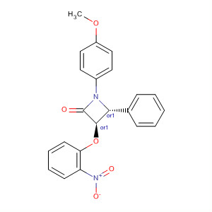 544467-24-5  2-Azetidinone, 1-(4-methoxyphenyl)-3-(2-nitrophenoxy)-4-phenyl-,(3R,4R)-rel-