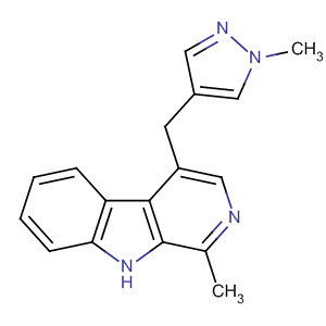 54475-16-0  9H-Pyrido[3,4-b]indole, 1-methyl-4-[(1-methyl-1H-pyrazol-4-yl)methyl]-