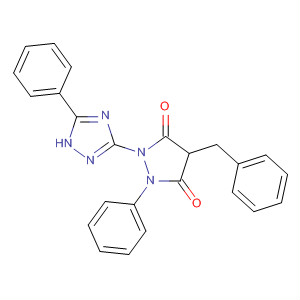 54505-94-1  3,5-Pyrazolidinedione,1-phenyl-4-(phenylmethyl)-2-(5-phenyl-1H-1,2,4-triazol-3-yl)-