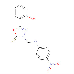 54543-84-9  1,3,4-Oxadiazole-2(3H)-thione,5-(2-hydroxyphenyl)-3-[[(4-nitrophenyl)amino]methyl]-