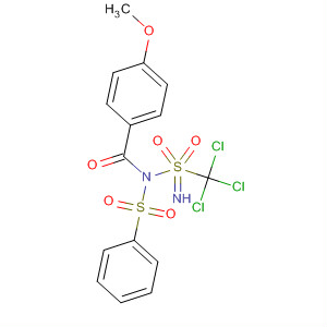 54564-82-8  Benzenesulfonamide,N-[N-(4-methoxybenzoyl)-S-(trichloromethyl)sulfinimidoyl]-