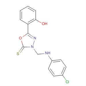 54587-77-8  1,3,4-Oxadiazole-2(3H)-thione,3-[[(4-chlorophenyl)amino]methyl]-5-(2-hydroxyphenyl)-