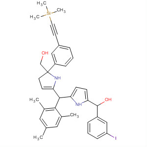 546103-74-6  1H-Pyrrole-2-methanol,5-[[5-[hydroxy(3-iodophenyl)methyl]-1H-pyrrol-2-yl](2,4,6-trimethylphenyl)methyl]-a-[3-[(trimethylsilyl)ethynyl]phenyl]-