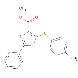 54644-07-4  4-Oxazolecarboxylic acid, 5-[(4-methylphenyl)thio]-2-phenyl-, methylester