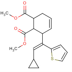 547719-08-4  4-Cyclohexene-1,2-dicarboxylic acid,3-[(1Z)-2-cyclopropyl-1-(2-thienyl)ethenyl]-, dimethyl ester,(1R,2R,3S)-rel-
