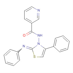 54809-87-9  3-Pyridinecarboxamide, N-[4-phenyl-2-(phenylimino)-3(2H)-thiazolyl]-