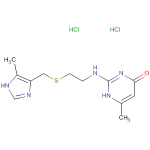 54855-58-2  4(1H)-Pyrimidinone,6-methyl-2-[[2-[[(5-methyl-1H-imidazol-4-yl)methyl]thio]ethyl]amino]-,dihydrochloride