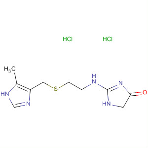 54855-62-8  4H-Imidazol-4-one,1,5-dihydro-2-[[2-[[(5-methyl-1H-imidazol-4-yl)methyl]thio]ethyl]amino]-,dihydrochloride