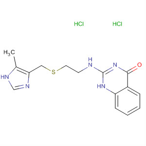 54855-63-9  4(1H)-Quinazolinone,2-[[2-[[(5-methyl-1H-imidazol-4-yl)methyl]thio]ethyl]amino]-,dihydrochloride