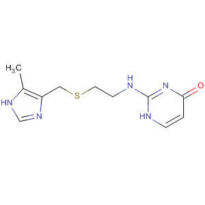 54855-84-4  4(1H)-Pyrimidinone,2-[[2-[[(5-methyl-1H-imidazol-4-yl)methyl]thio]ethyl]amino]-