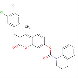 548764-72-3  1(2H)-Quinolinecarboxylic acid, 3,4-dihydro-,3-[(3,4-dichlorophenyl)methyl]-4-methyl-2-oxo-2H-1-benzopyran-7-ylester