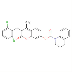 548764-75-6  1(2H)-Quinolinecarboxylic acid, 3,4-dihydro-,3-[(2,6-dichlorophenyl)methyl]-4-methyl-2-oxo-2H-1-benzopyran-7-ylester