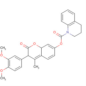548764-82-5  1(2H)-Quinolinecarboxylic acid, 3,4-dihydro-,3-(3,4-dimethoxyphenyl)-4-methyl-2-oxo-2H-1-benzopyran-7-yl ester
