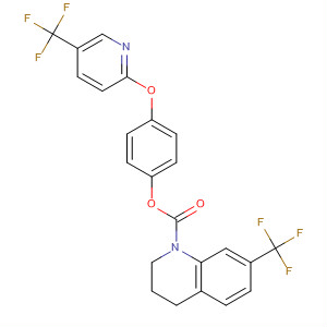 548764-83-6  1(2H)-Quinolinecarboxylic acid, 3,4-dihydro-7-(trifluoromethyl)-,4-[[5-(trifluoromethyl)-2-pyridinyl]oxy]phenyl ester