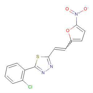 55210-92-9  1,3,4-Thiadiazole, 2-(2-chlorophenyl)-5-[2-(5-nitro-2-furanyl)ethenyl]-