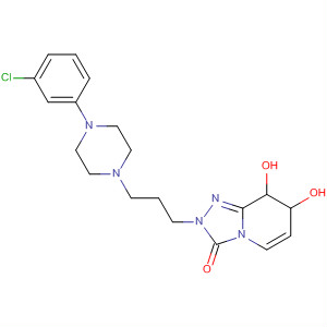 55290-67-0  1,2,4-Triazolo[4,3-a]pyridin-3(2H)-one,2-[3-[4-(3-chlorophenyl)-1-piperazinyl]propyl]-7,8-dihydro-7,8-dihydroxy-