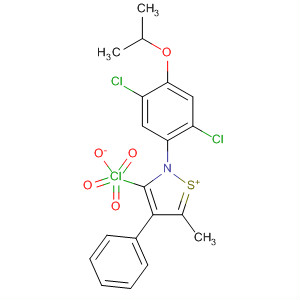 553682-42-1  Isothiazolium,2-[2,5-dichloro-4-(1-methylethoxy)phenyl]-5-methyl-4-phenyl-,perchlorate