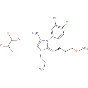55409-69-3  1-Propanamine,N-[3-(3,4-dichlorophenyl)-1,3-dihydro-4-methyl-1-propyl-2H-imidazol-2-ylidene]-3-methoxy-, ethanedioate (1:1)