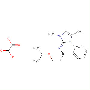 55409-83-1  1-Propanamine,N-(1,3-dihydro-1,4-dimethyl-3-phenyl-2H-imidazol-2-ylidene)-3-(1-methylethoxy)-, ethanedioate (1:1)