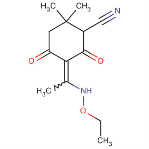 55634-04-3  Cyclohexanecarbonitrile,5-[1-(ethoxyamino)ethylidene]-2,2-dimethyl-4,6-dioxo-