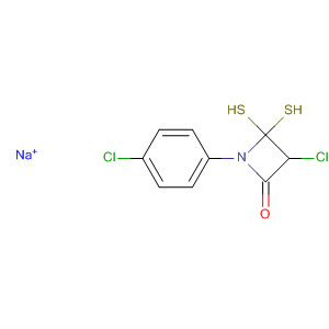 557091-10-8  2-Azetidinone, 3-chloro-1-(4-chlorophenyl)-4,4-dimercapto-,monosodium salt