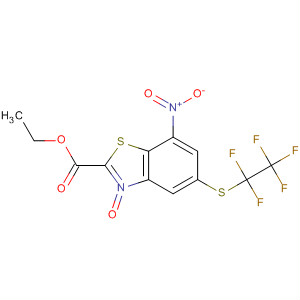 557099-40-8  2-Benzothiazolecarboxylic acid, 7-nitro-5-[(pentafluoroethyl)thio]-, ethylester, 3-oxide