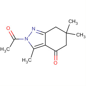 55734-10-6  4H-Indazol-4-one, 2-acetyl-2,5,6,7-tetrahydro-3,6,6-trimethyl- 55734-10-6  4H-Indazol-4-one, 2-acetyl-2,5,6,7-tetrahydro-3,6,6-trimethyl-
