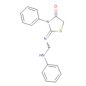 52772-97-1  4-Thiazolidinone, 3-phenyl-2-[[(phenylamino)methyl]imino]-