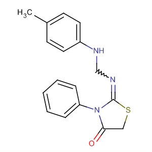 52772-99-3  4-Thiazolidinone, 2-[[[(4-methylphenyl)amino]methyl]imino]-3-phenyl-