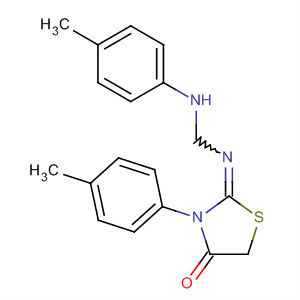 52773-00-9  4-Thiazolidinone,3-(4-methylphenyl)-2-[[[(4-methylphenyl)amino]methyl]imino]-