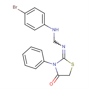 52773-02-1  4-Thiazolidinone, 2-[[[(4-bromophenyl)amino]methyl]imino]-3-phenyl-