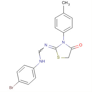 52773-03-2  4-Thiazolidinone,2-[[[(4-bromophenyl)amino]methyl]imino]-3-(4-methylphenyl)-