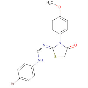 52773-04-3  4-Thiazolidinone,2-[[[(4-bromophenyl)amino]methyl]imino]-3-(4-methoxyphenyl)-