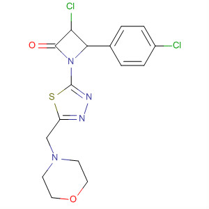 528597-68-4  2-Azetidinone,3-chloro-4-(4-chlorophenyl)-1-[5-(4-morpholinylmethyl)-1,3,4-thiadiazol-2-yl]-