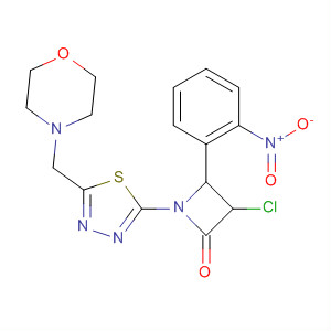 528597-69-5  2-Azetidinone,3-chloro-1-[5-(4-morpholinylmethyl)-1,3,4-thiadiazol-2-yl]-4-(2-nitrophenyl)-