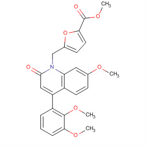 528819-43-4  2-Furancarboxylic acid,5-[[4-(2,3-dimethoxyphenyl)-7-methoxy-2-oxo-1(2H)-quinolinyl]methyl]-,methyl ester