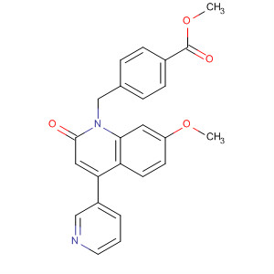 528820-52-2  Benzoic acid,4-[[7-methoxy-2-oxo-4-(3-pyridinyl)-1(2H)-quinolinyl]methyl]-, methylester