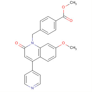 528820-53-3  Benzoic acid,4-[[7-methoxy-2-oxo-4-(4-pyridinyl)-1(2H)-quinolinyl]methyl]-, methylester