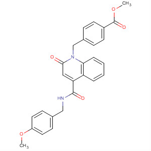 528821-29-6  Benzoic acid,4-[[4-[[[(4-methoxyphenyl)methyl]amino]carbonyl]-2-oxo-1(2H)-quinolinyl]methyl]-, methyl ester