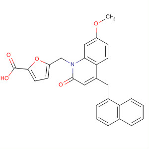 528822-43-7  2-Furancarboxylic acid,5-[[7-methoxy-4-(1-naphthalenylmethyl)-2-oxo-1(2H)-quinolinyl]methyl]-