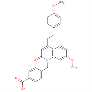 528822-61-9  Benzoic acid,4-[[7-methoxy-4-[2-(4-methoxyphenyl)ethyl]-2-oxo-1(2H)-quinolinyl]methyl]-