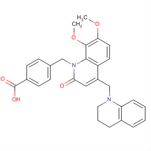 528822-64-2  Benzoic acid,4-[[4-[(3,4-dihydro-1(2H)-quinolinyl)methyl]-7,8-dimethoxy-2-oxo-1(2H)-quinolinyl]methyl]-