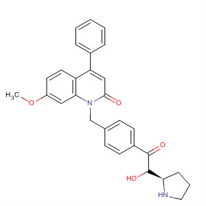 528822-99-3  2-Pyrrolidinemethanol,1-[4-[(7-methoxy-2-oxo-4-phenyl-1(2H)-quinolinyl)methyl]benzoyl]-, (2R)-