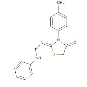 52926-42-8  4-Thiazolidinone, 3-(4-methylphenyl)-2-[[(phenylamino)methyl]imino]-