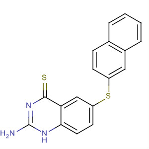 52978-99-1  4(1H)-Quinazolinethione, 2-amino-6-(2-naphthalenylthio)- 52978-99-1  4(1H)-Quinazolinethione, 2-amino-6-(2-naphthalenylthio)-