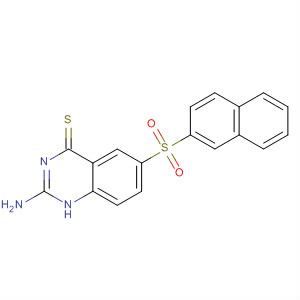 52979-00-7  4(1H)-Quinazolinethione, 2-amino-6-(2-naphthalenylsulfonyl)- 52979-00-7  4(1H)-Quinazolinethione, 2-amino-6-(2-naphthalenylsulfonyl)-