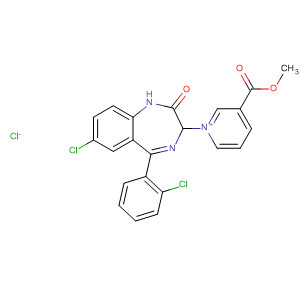 52995-03-6  Pyridinium,1-[7-chloro-5-(2-chlorophenyl)-2,3-dihydro-2-oxo-1H-1,4-benzodiazepin-3-yl]-3-(methoxycarbonyl)-, chloride