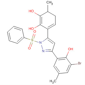 530087-40-2  1H-Pyrazole,3-(3-bromo-2-hydroxy-5-methylphenyl)-4,5-dihydro-5-(2-hydroxy-4-methoxyphenyl)-1-(phenylsulfonyl)-